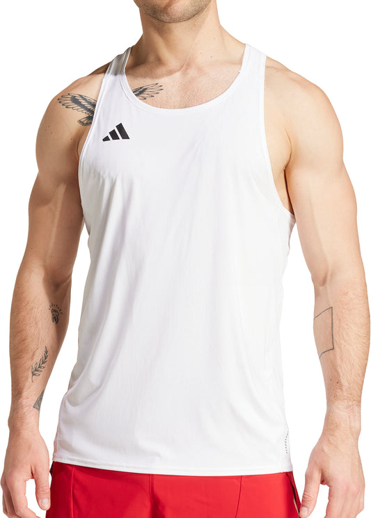 adidas Adizero Essentials Mens Running Vest - White