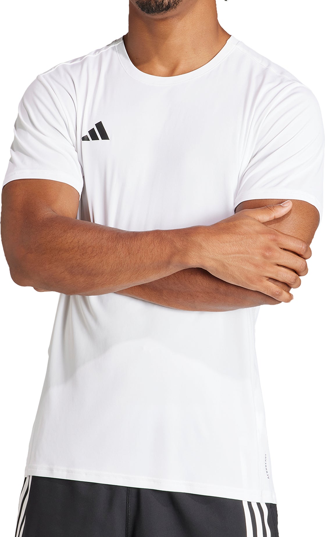 adidas Adizero Essentials Short Sleeve Mens Running Top White