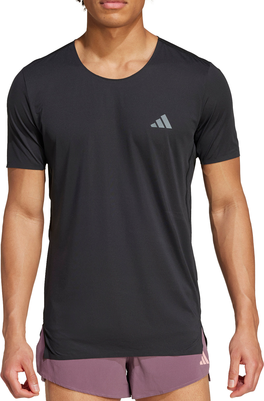 adidas Adizero Short Sleeve Mens Running Top Black Start Fitness