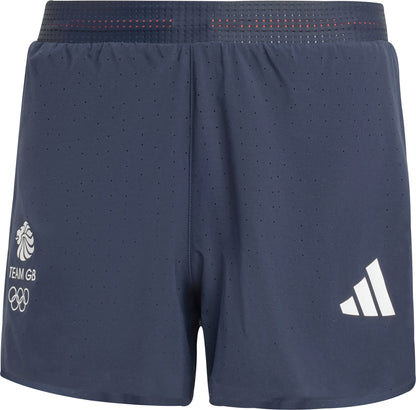 adidas Adizero Team GB Mens Split Running Shorts - Blue