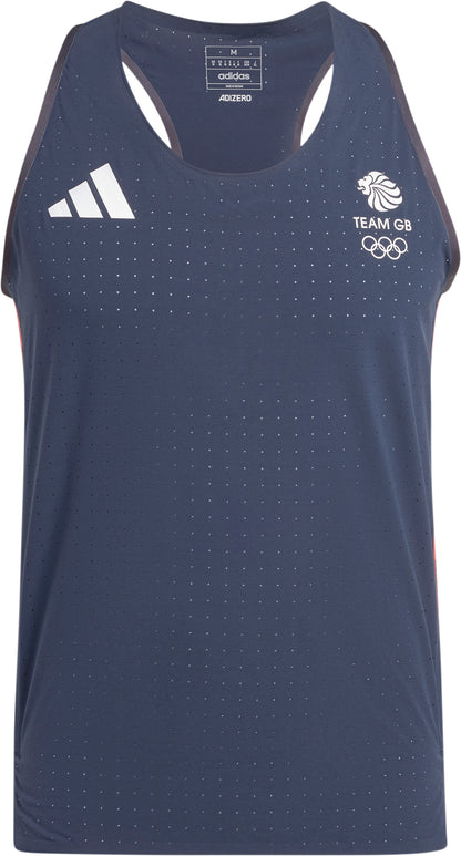 adidas Adizero Team GB Mens Running Vest - Navy