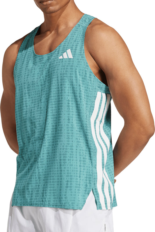 adidas Adizero Mens Running Vest - Green