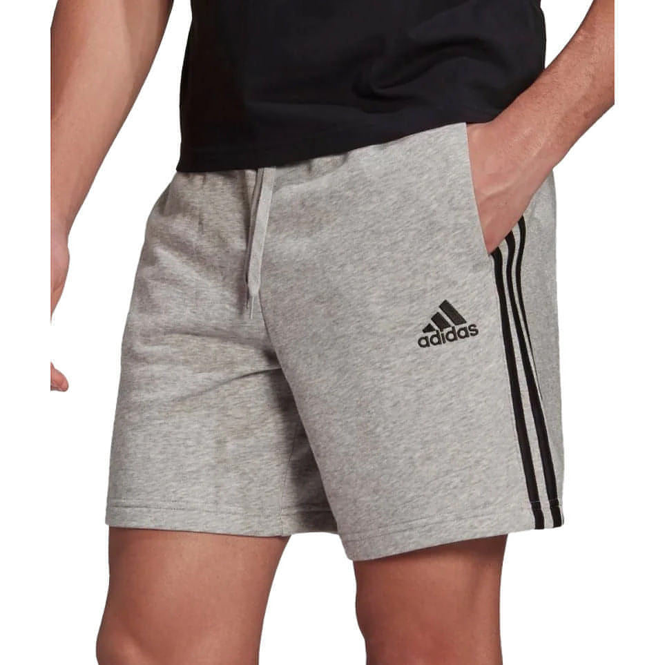 adidas AeroReady Essentials 3 Stripes Mens Training Shorts - Grey – Start  Fitness
