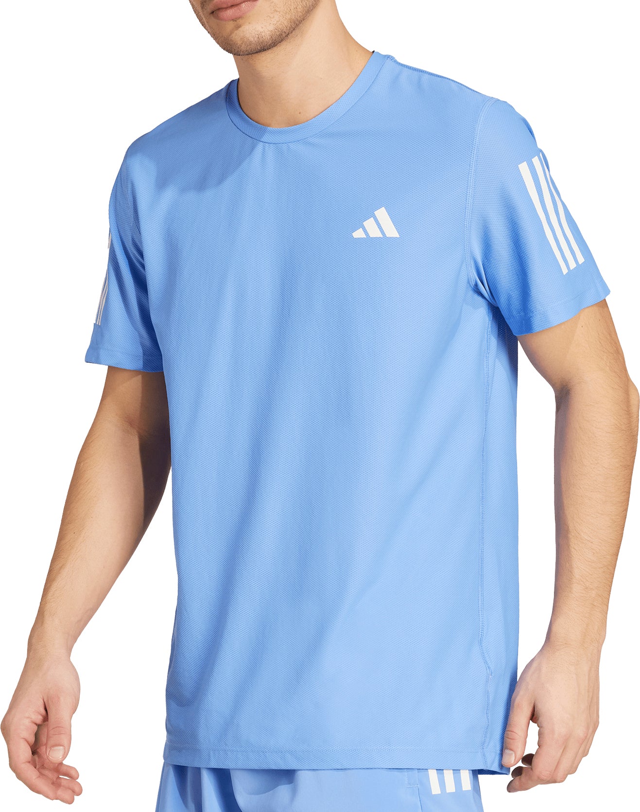 adidas Own The Run Short Sleeve Mens Running Top Blue – Start