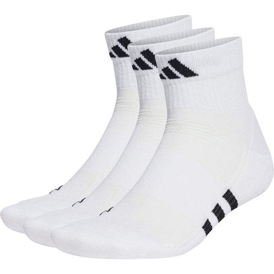 adidas Performance Cushioned (3 Pack) Mid Cut Socks - White