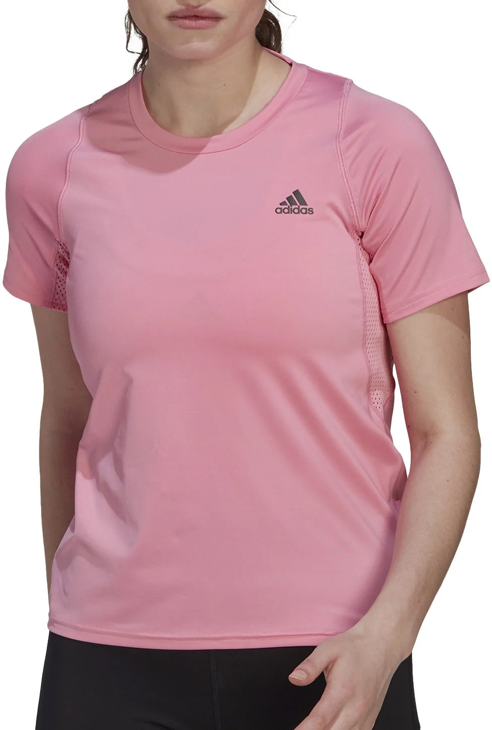 adidas Run Fast PB Short Sleeve Womens Running Top Pink – Start