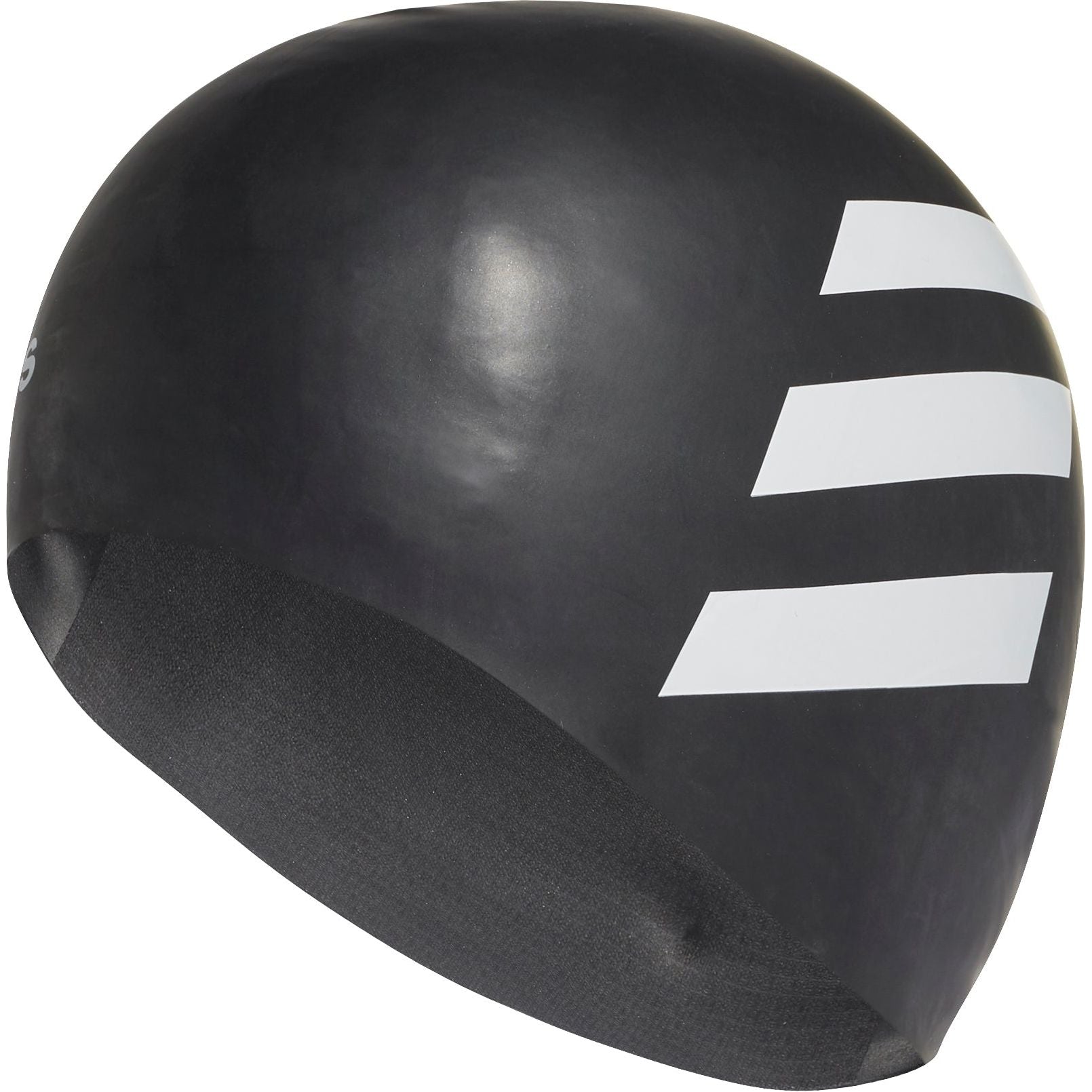 adidas Silicone 3 Stripe Swimming Cap Black Start Fitness