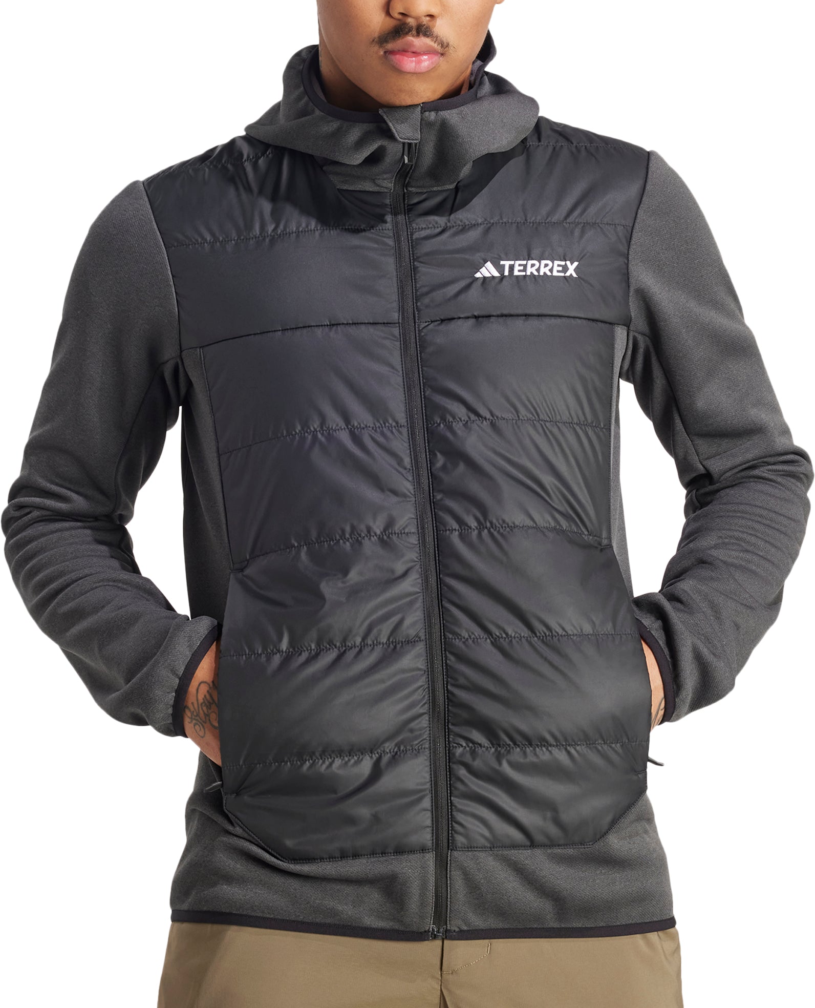 adidas Terrex Multi Hybrid Hooded Mens Insulated Jacket Black