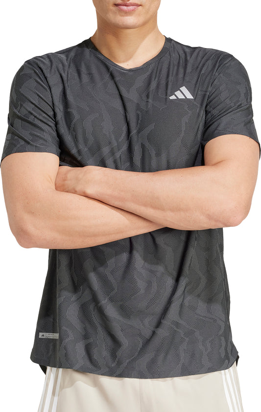 adidas Ultimate Engineered Short Sleeve Mens Running Top - Black