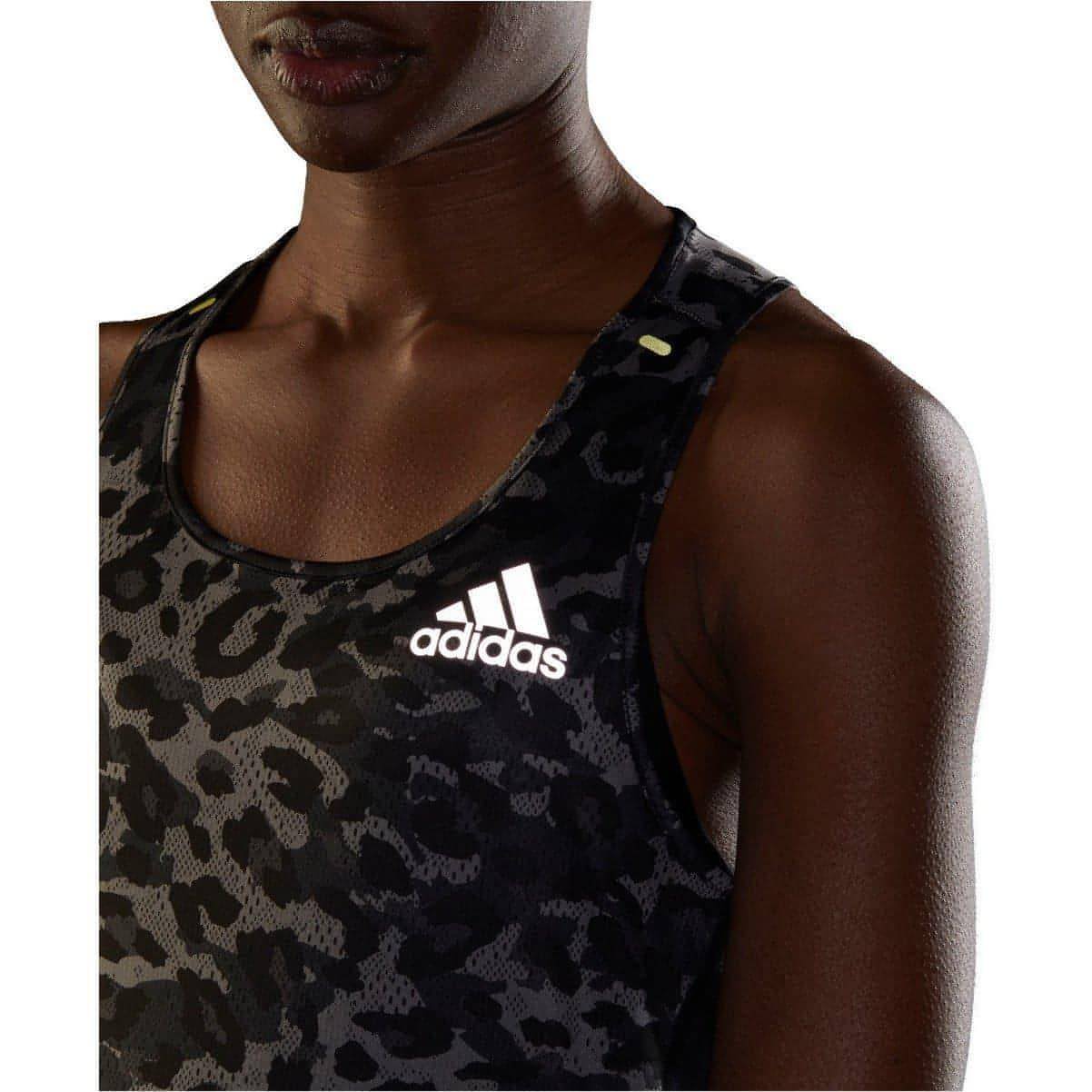 adidas Fast Graphic Womens Running Vest Tank Top - Grey - Start Fitness