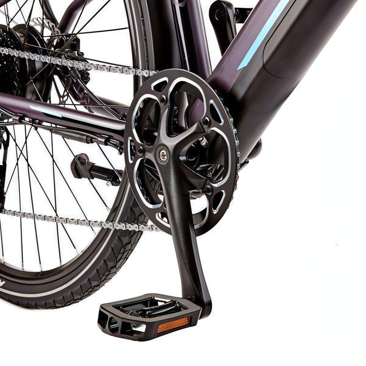 Ezego Commute INT Unisex Electric Hybrid Bike - Purple - Start Fitness