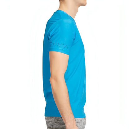Ohmme Equinox Short Sleeve Mens Yoga Top - Blue - Start Fitness