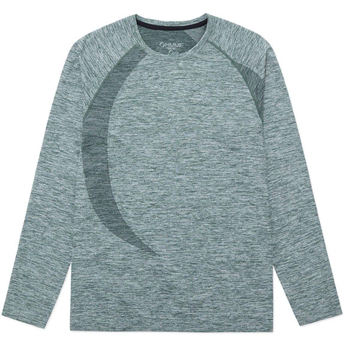 Ohmme Orion Long Sleeve Mens Yoga Top - Green - Start Fitness