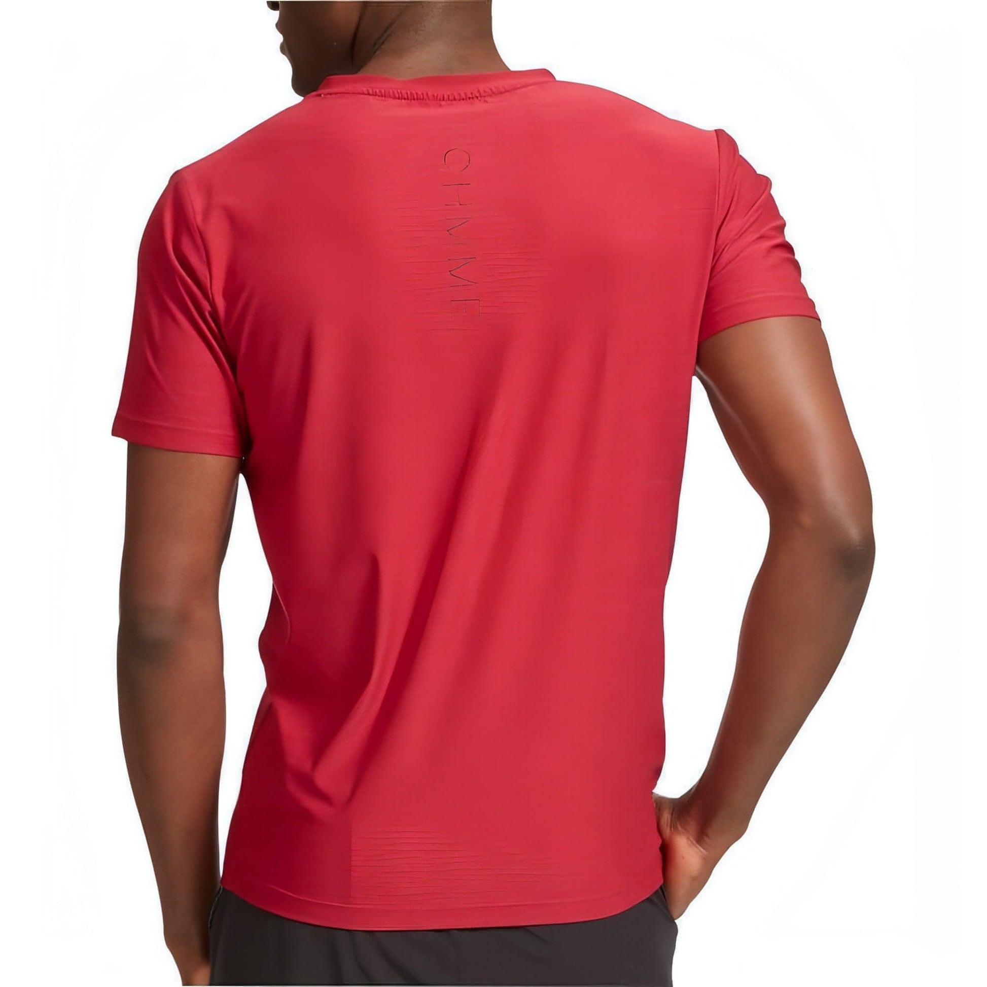 Ohmme Triangulum Short Sleeve Mens Yoga Top - Red - Start Fitness