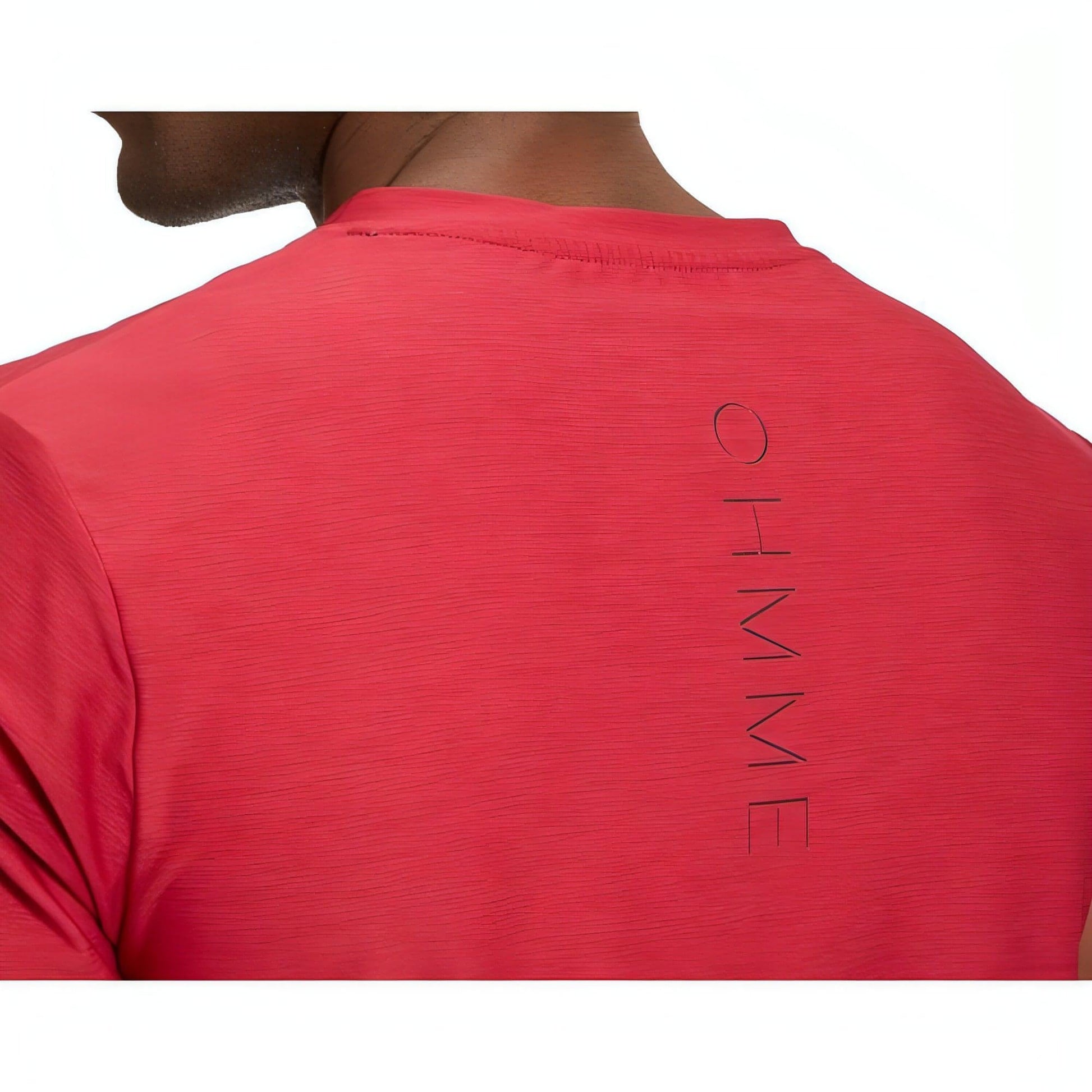 Ohmme Triangulum Short Sleeve Mens Yoga Top - Red - Start Fitness