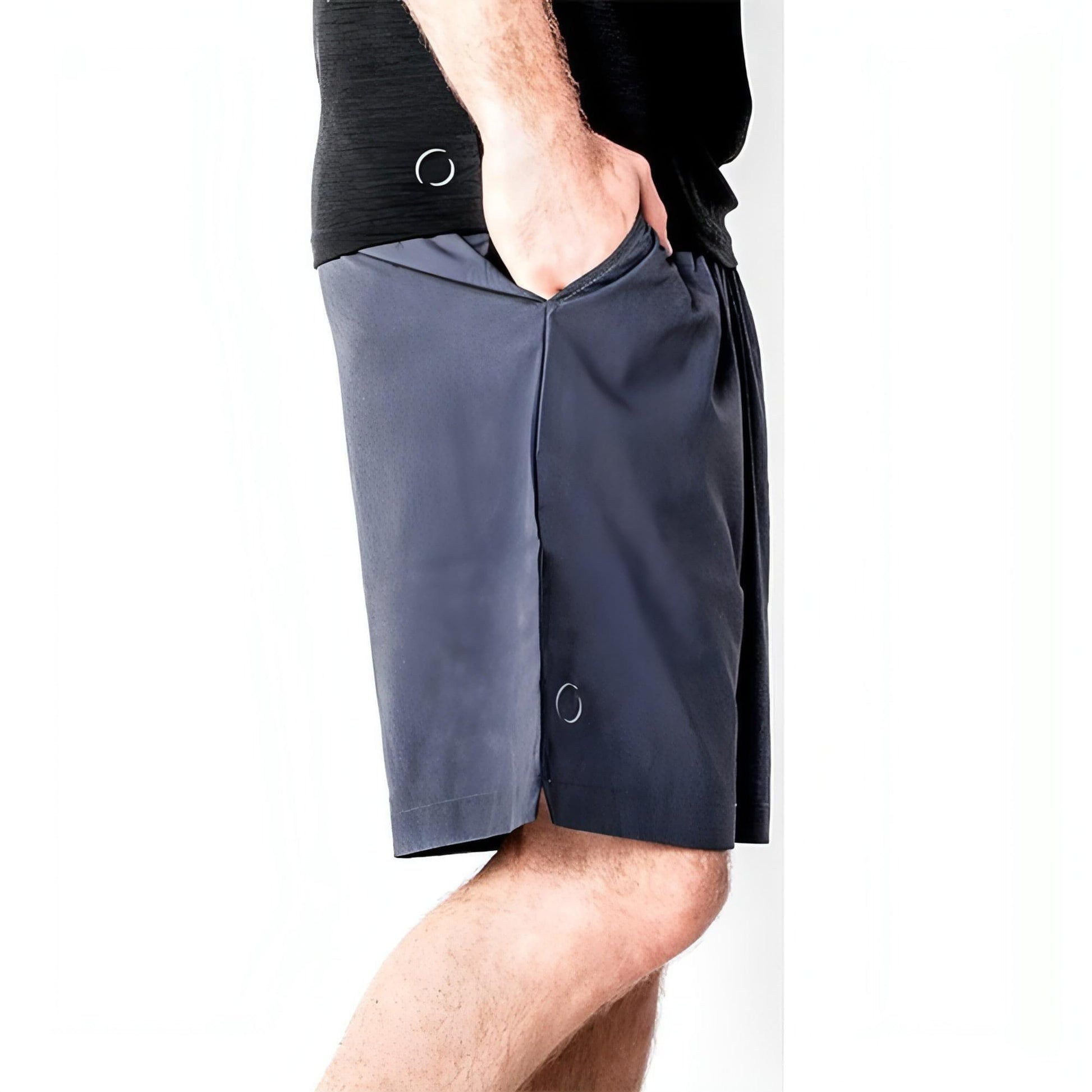 Ohmme Warrior I Mens Yoga Shorts - Grey - Start Fitness