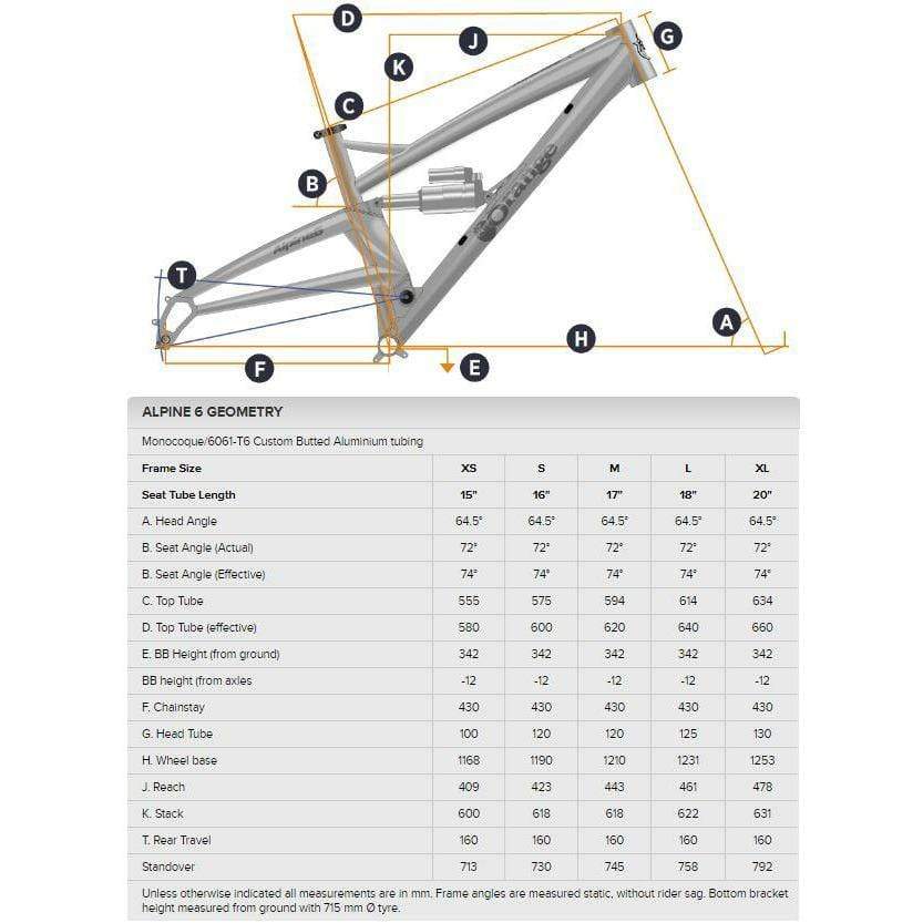 Orange Alpine 6 Frame w-X2 Factory Shock 2018 - Norlando Grey - Start Fitness