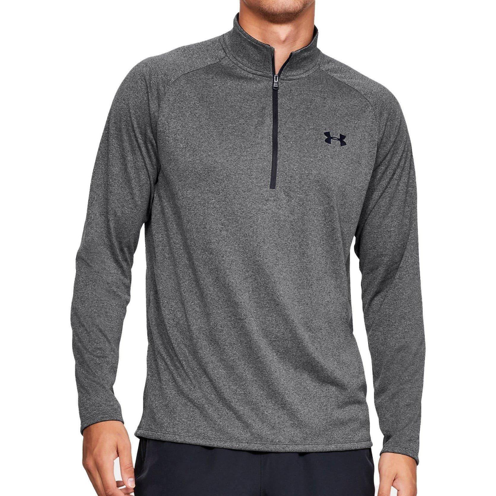 Under Armour Tech Half Zip Long Sleeve Mens Training Top Grey