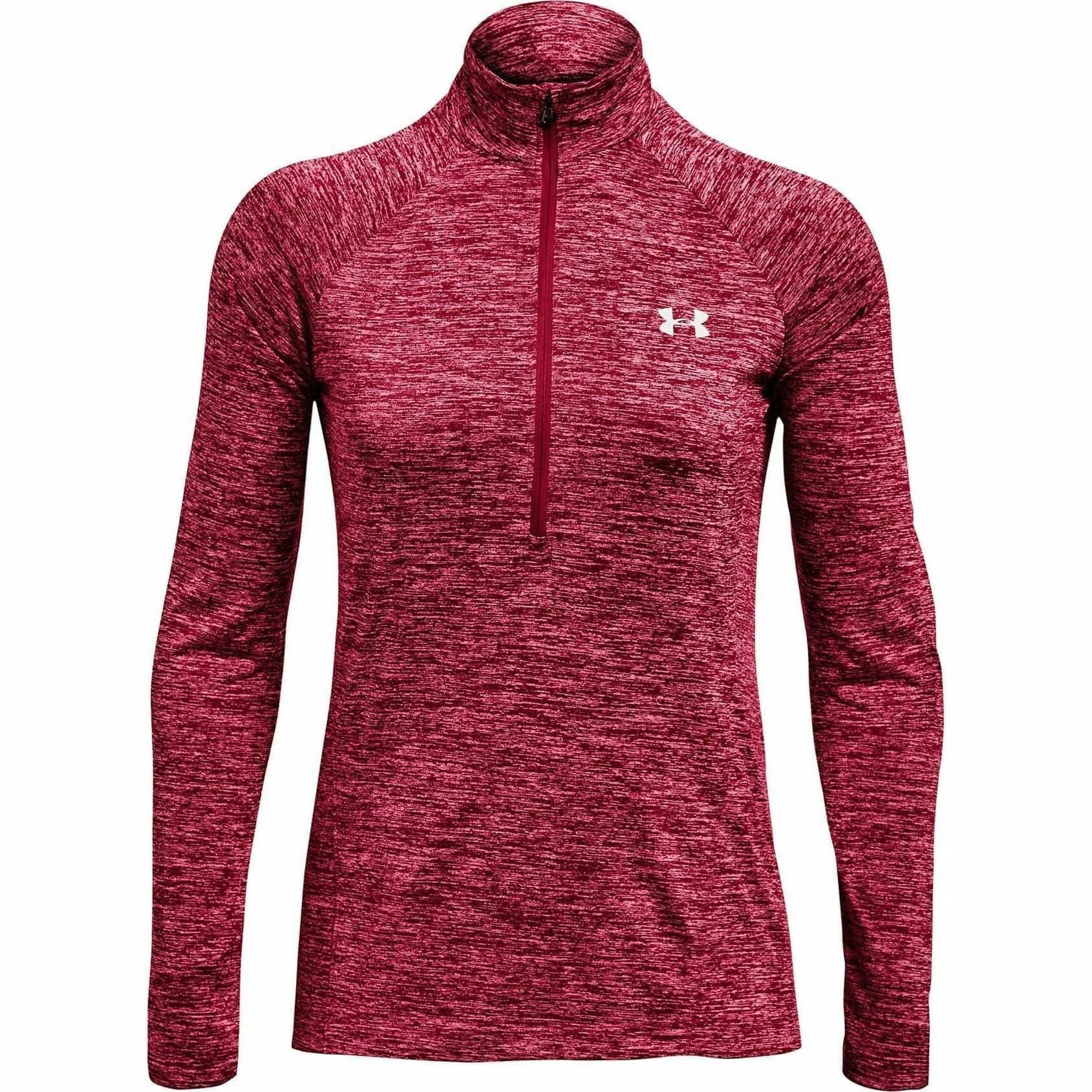 Under Armour Tech Twist Half Zip Long Sleeve Womens Training Top - Pink - Start Fitness