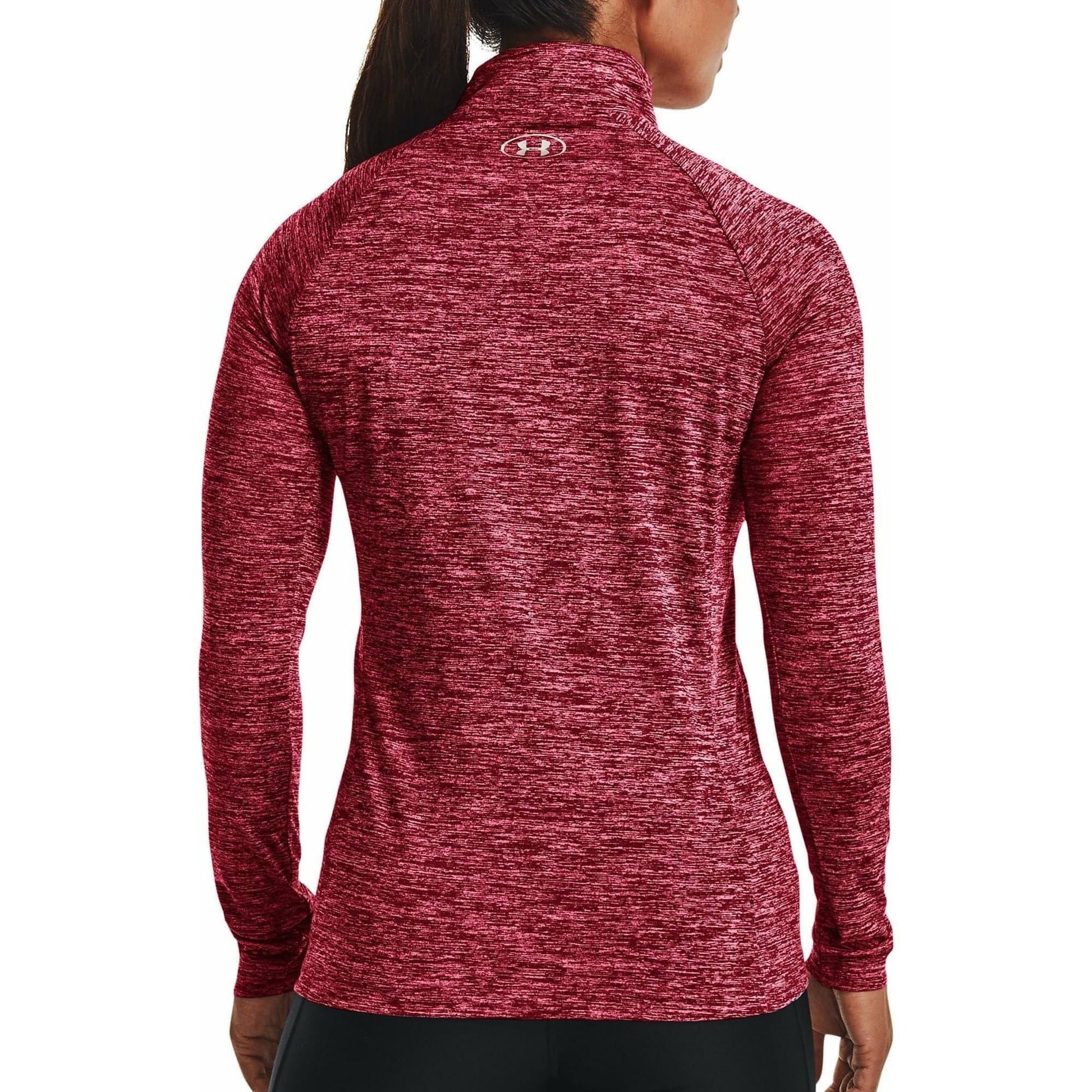 Under Armour Tech Twist Half Zip Long Sleeve Womens Training Top - Pink - Start Fitness