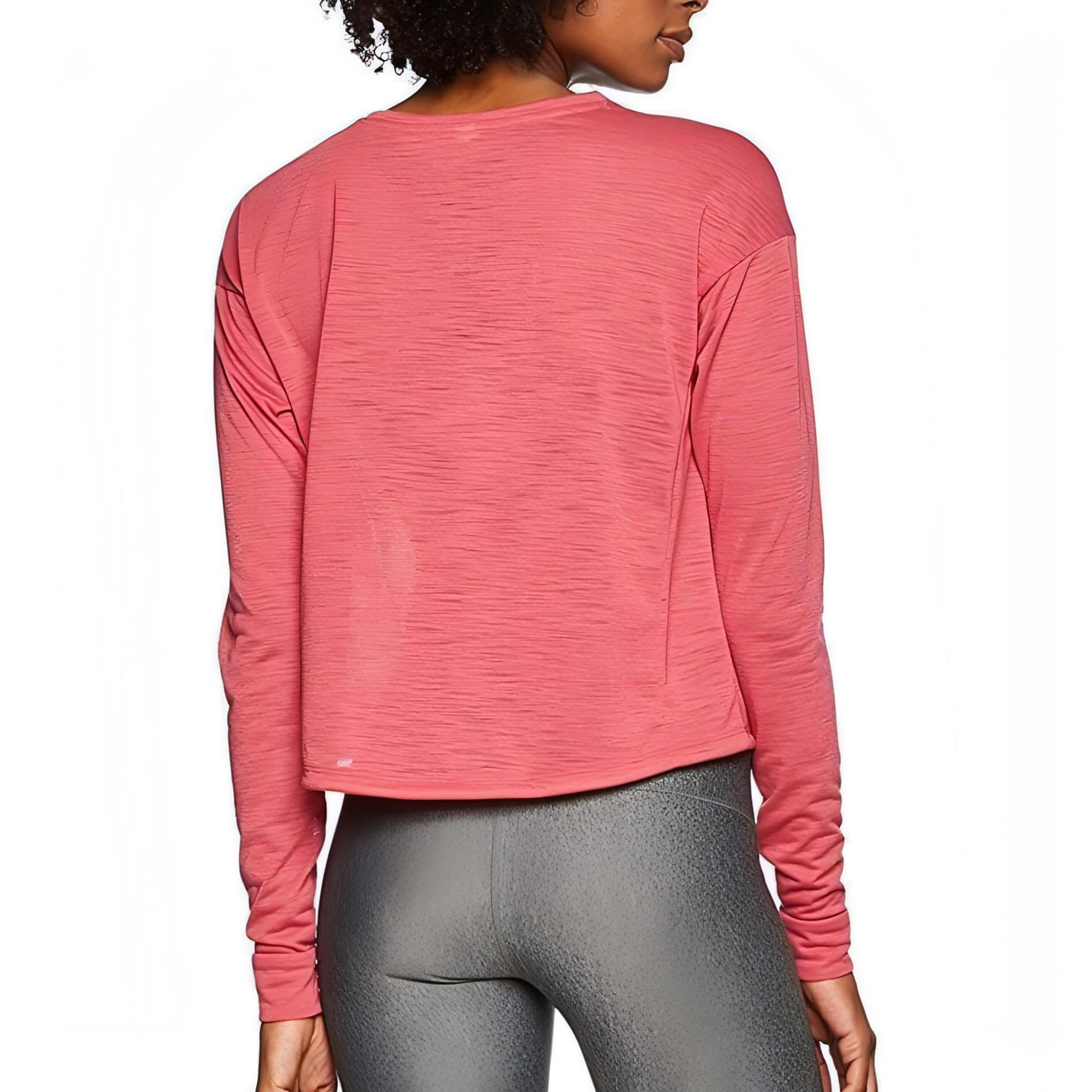 Under Armour Whisperlight Cropped Long Sleeve Womens Training Top - Pink - Start Fitness