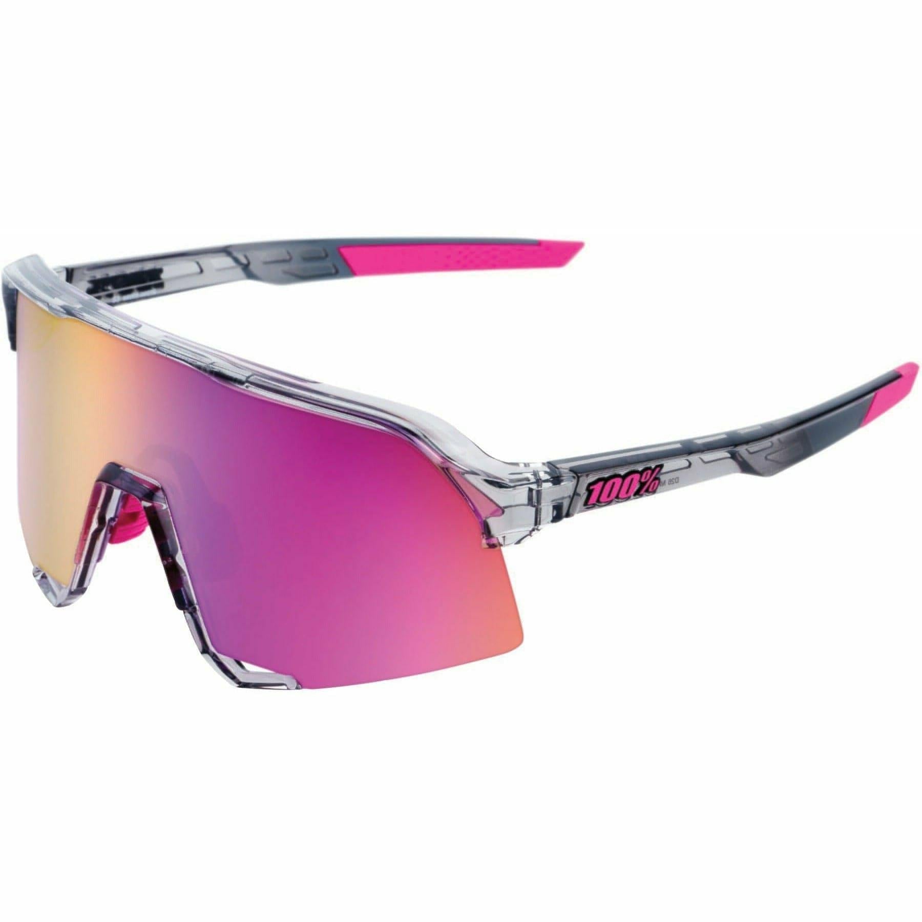 100 S3 Cycling Sunglasses Polished Translucent Grey Start Fitness