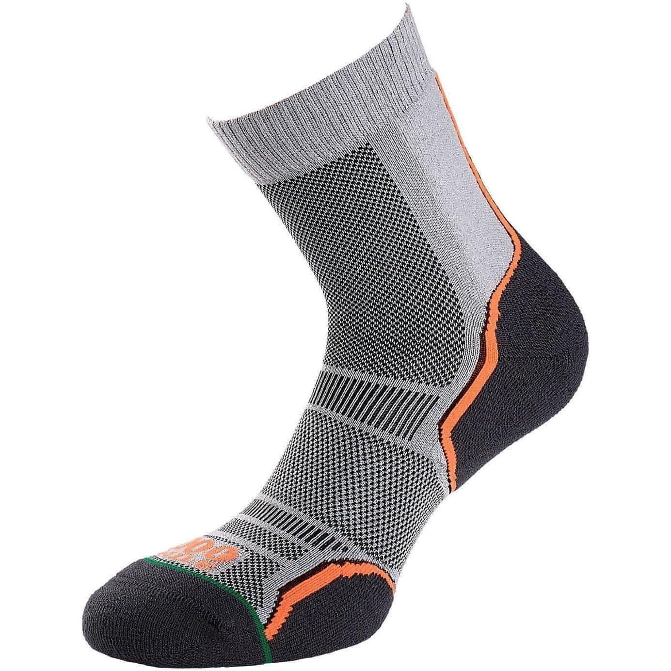 1000 Mile Trail (2 Pack) Mens Running Socks - Grey 5031358007262 - Start Fitness