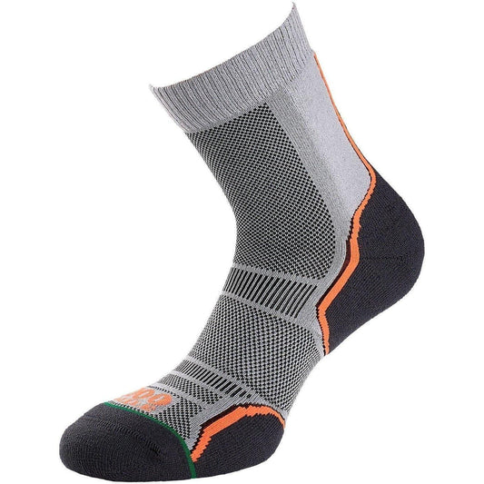 1000 Mile Trail (2 Pack) Mens Running Socks - Grey 5031358007262 - Start Fitness