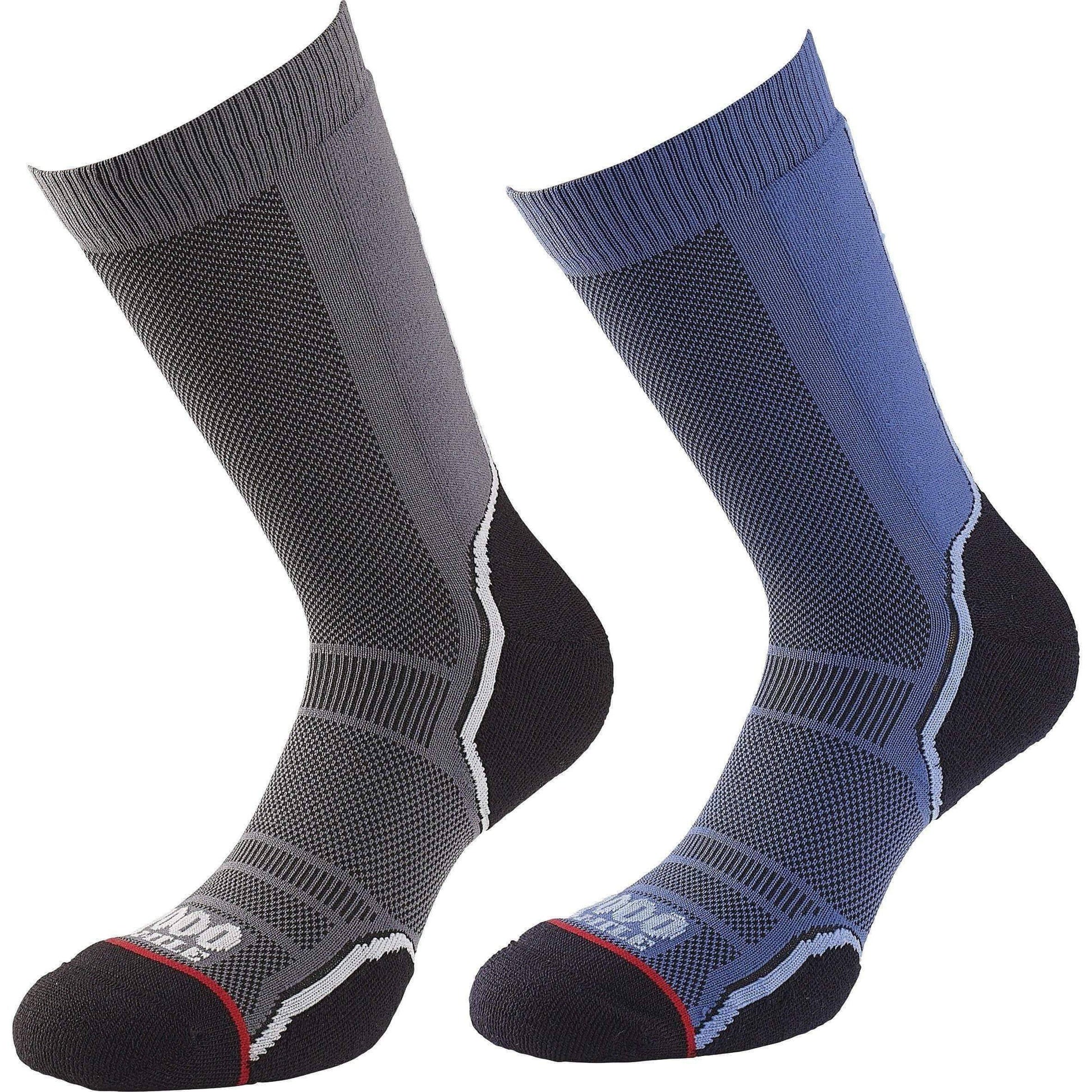 1000 Mile Trek (2 Pack) Mens Walking Socks - Grey - Start Fitness