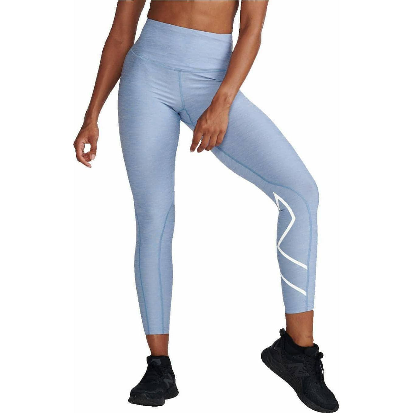 2XU Motion Hi Rise Compression Womens Long Running Tights - Blue – Start  Fitness