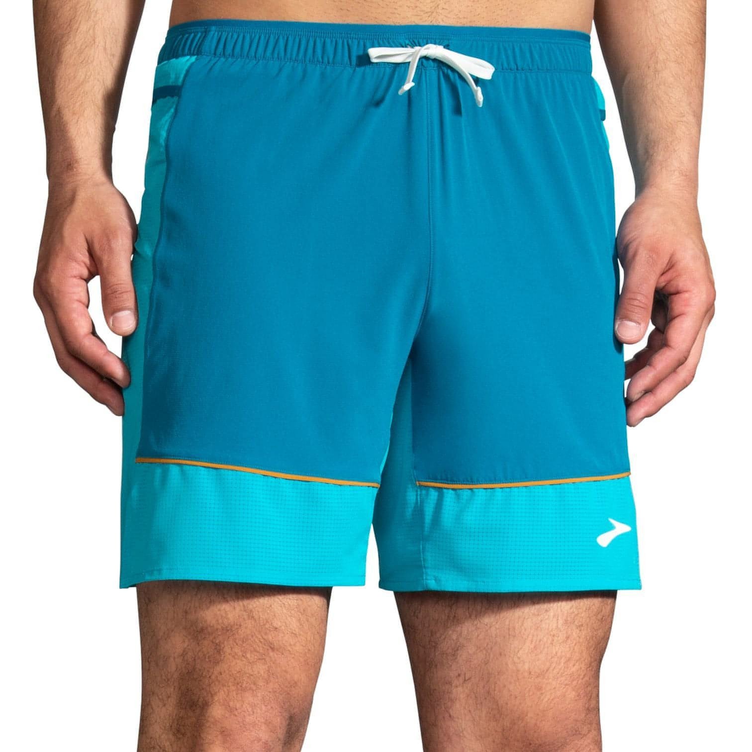 Brooks 7 Inch High Point 2 In 1 Mens Running Shorts - Blue – Start Fitness