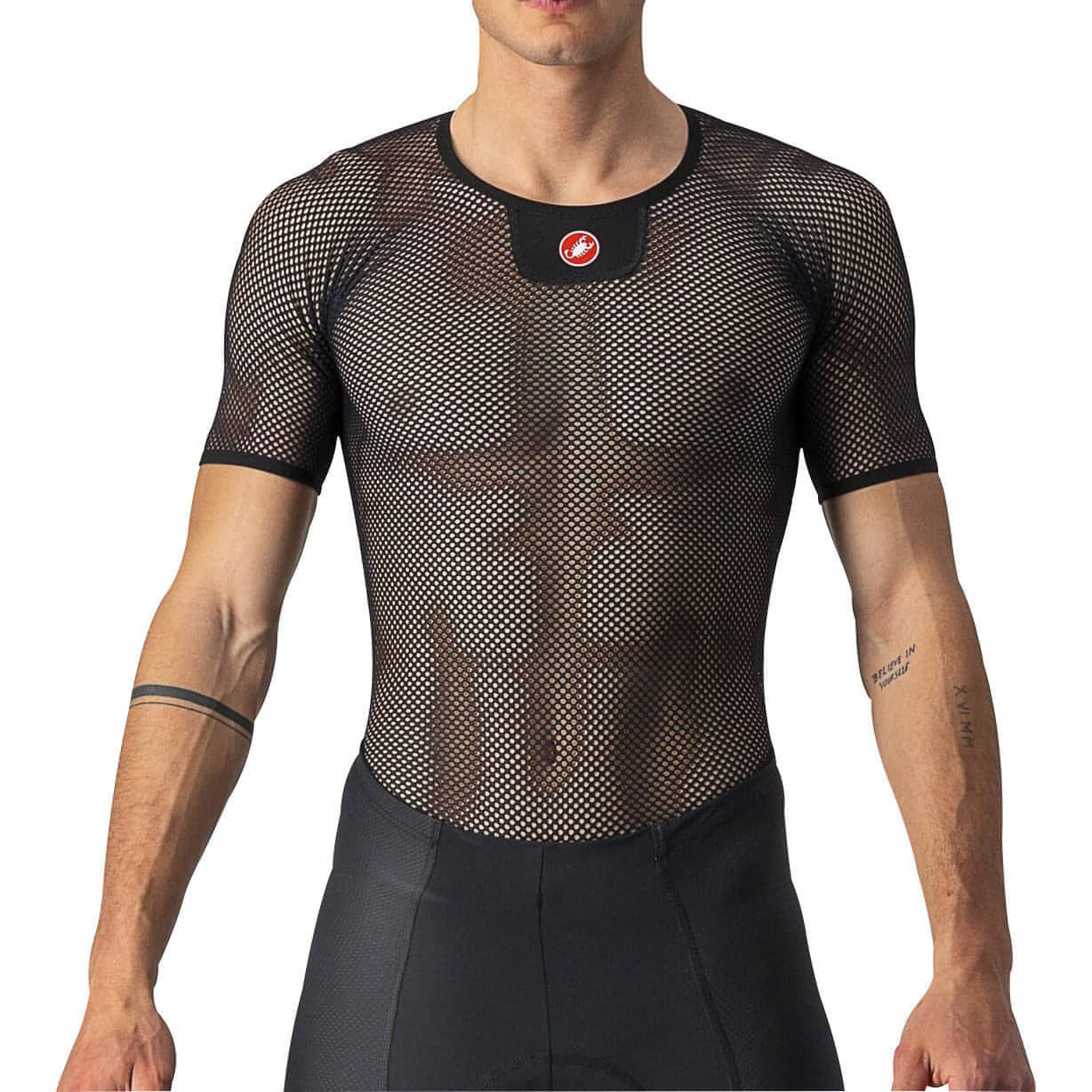 Castelli Core Mesh Short Sleeve Mens Cycling Base Layer Black