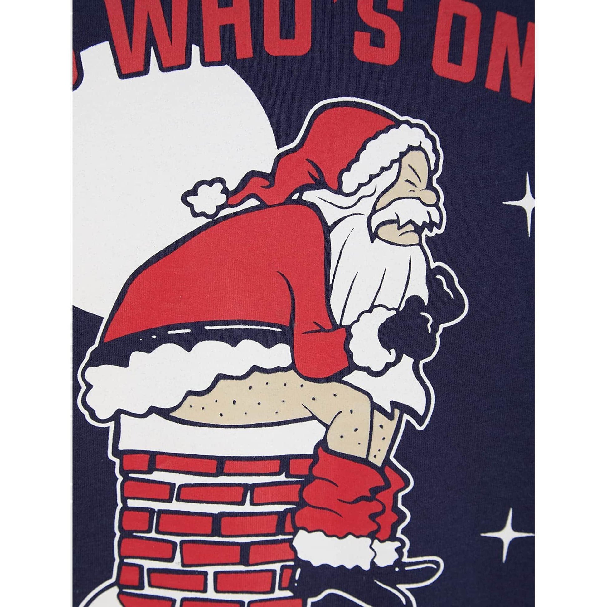 Christmas Santa Chimney Short Sleeve  Peacoat Details