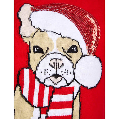 Christmas Santas Dog Jumper  Red Details