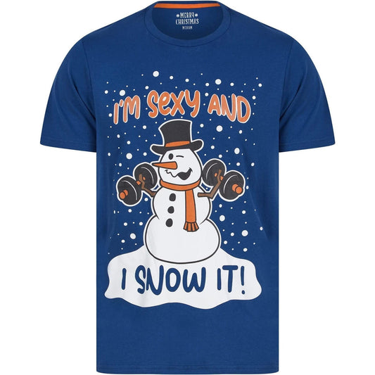 Christmas Snow It Short Sleeve  Blue