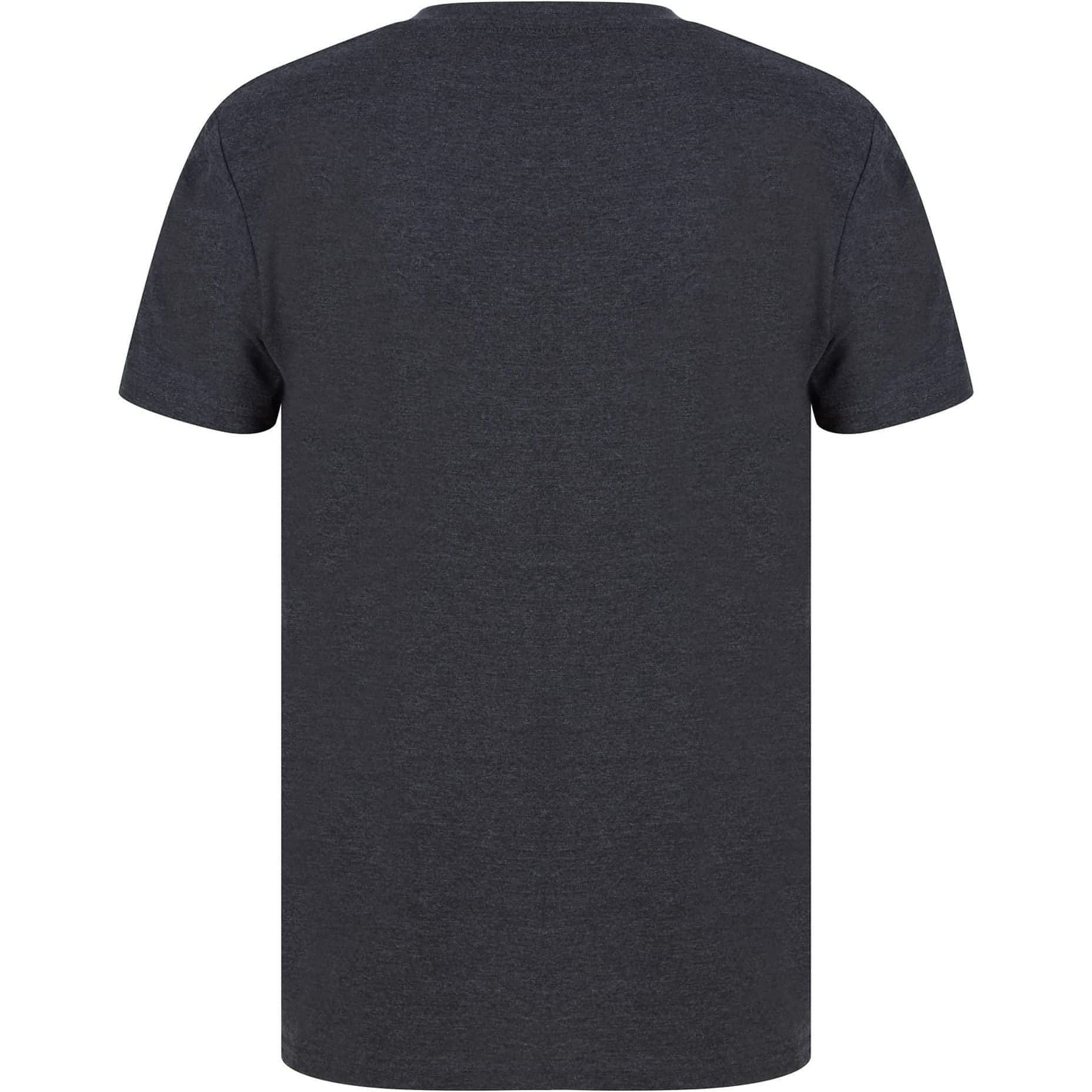 Christmas Yellow Snow Short Sleeve  Charcoal Back View