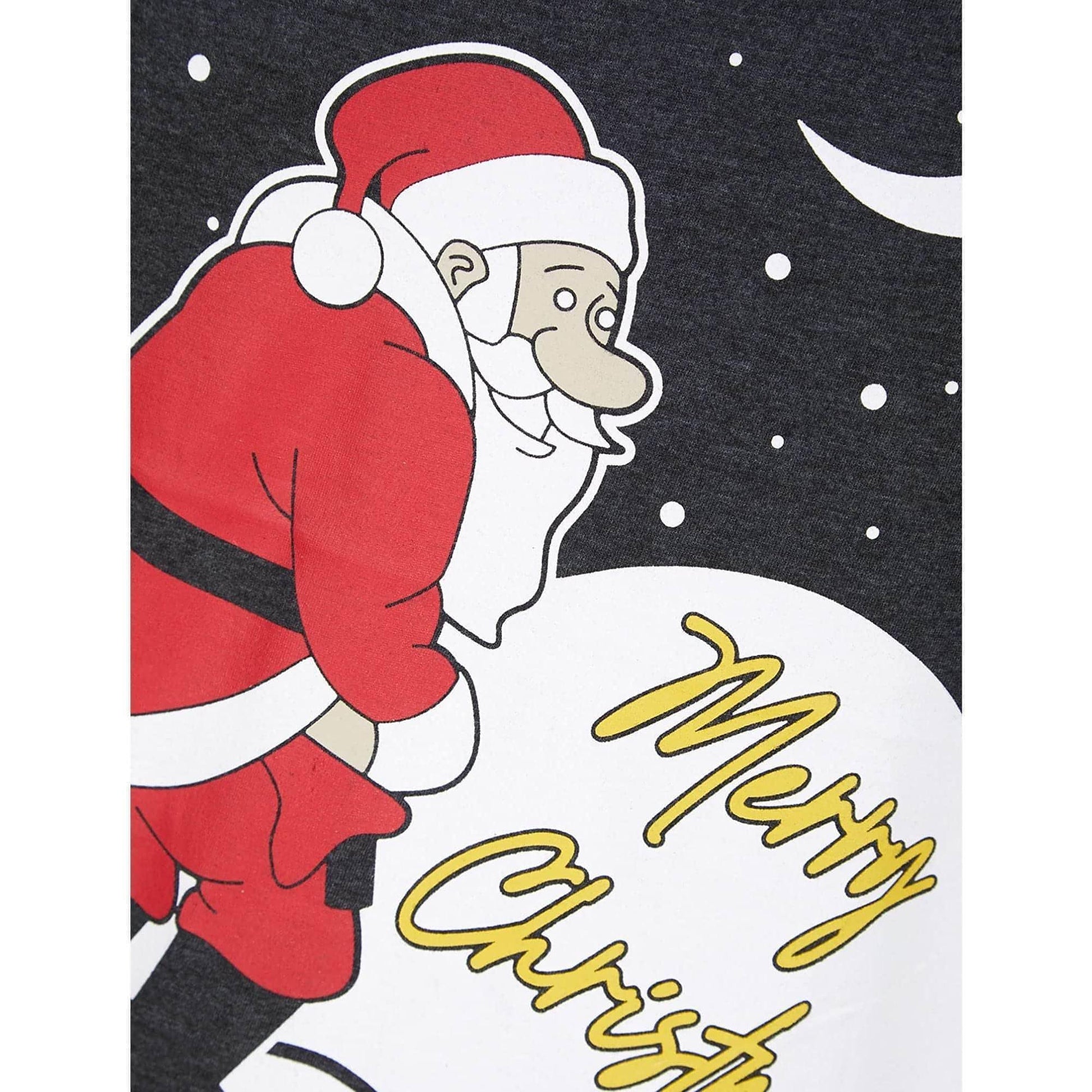 Christmas Yellow Snow Short Sleeve  Charcoal Details