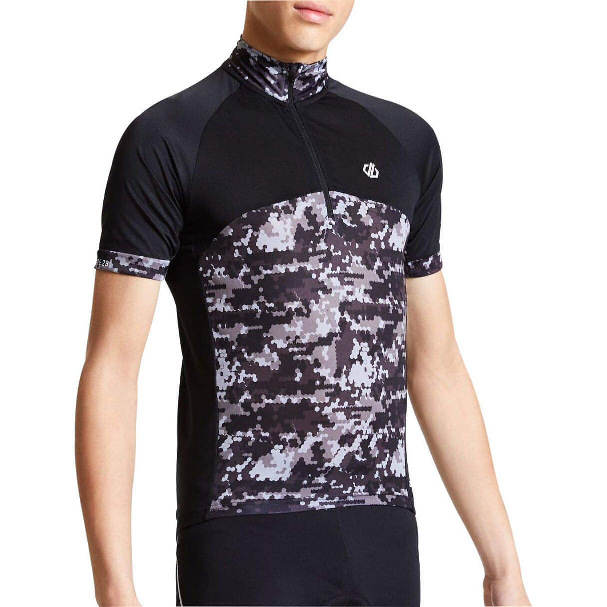 Dare2B Stay The Course Short Sleeve Mens Cycling Jersey Black