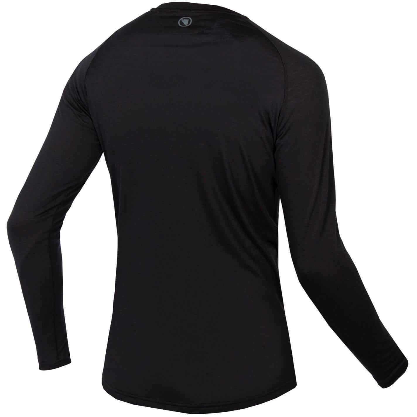 Endura Baabaa Blend Long Sleeve Baselayer E3183Bk Back View