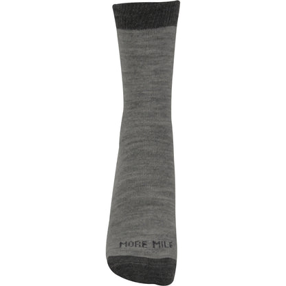More Mile Double Layer Walking Socks Mm3060 Grey Front - Front View