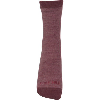 More Mile Double Layer Walking Socks Mm3060 Pink Front - Front View