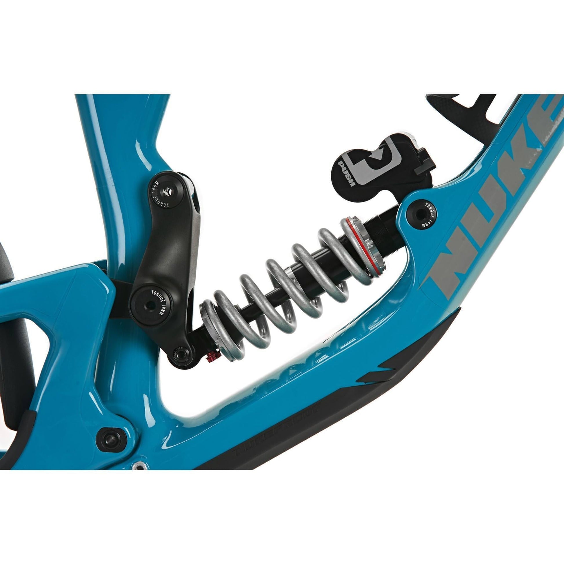 Nukeproof Giga Carbon Mountain Bike Frame Push Shock Teal