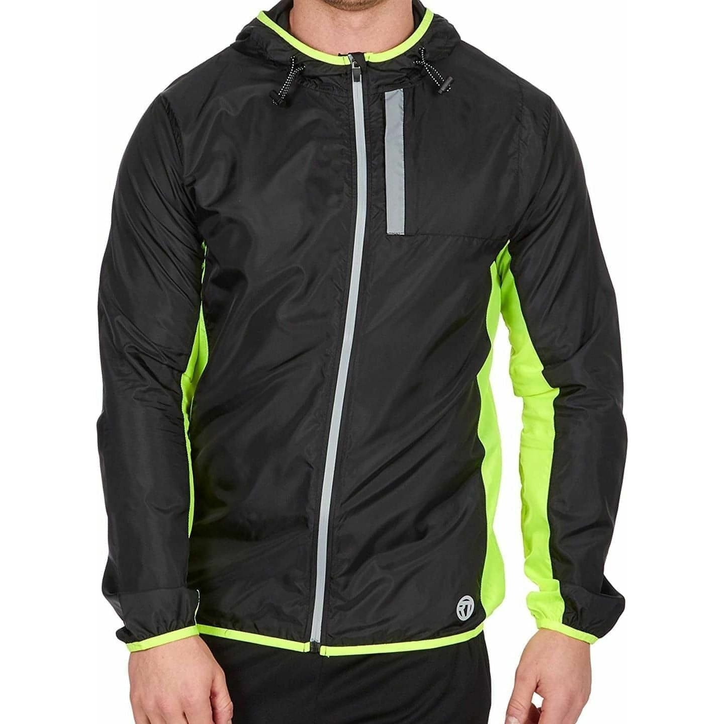 Red Tag Quick Dry Lightweight Mens Running Jacket Black Start Fitness