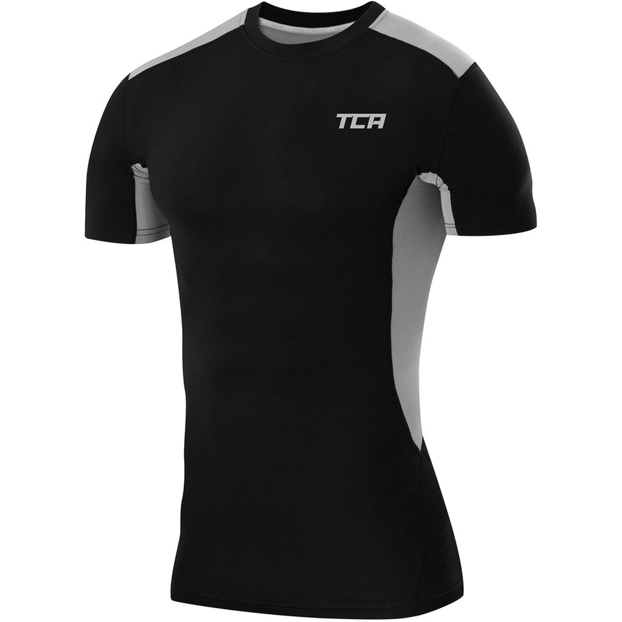 TCA Elite Plus Long Sleeve Mens Compression Top - Black – Start Fitness