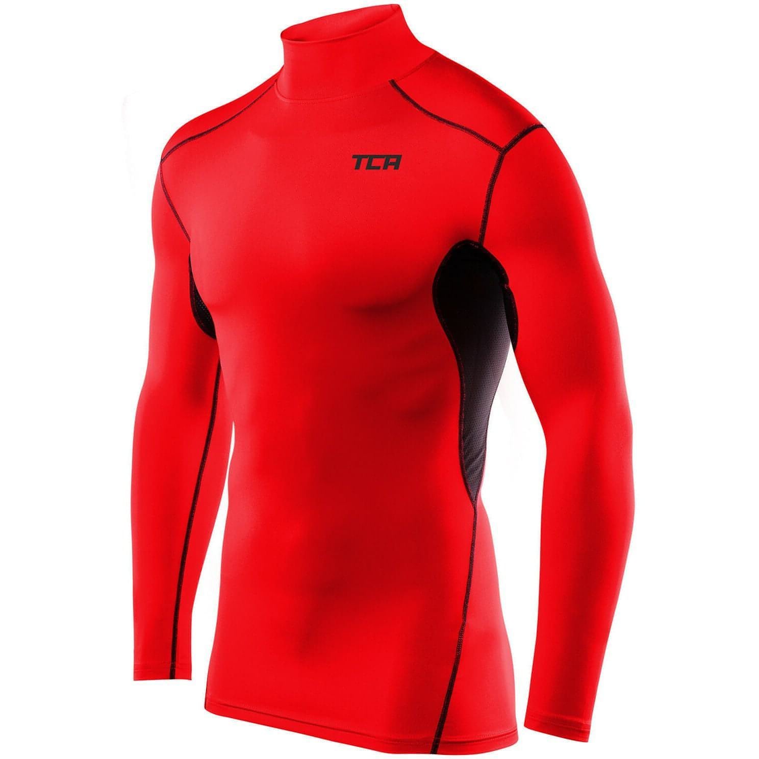 TCA HyperFusion Thermal Mock Neck Mens Long Sleeve Compression Top