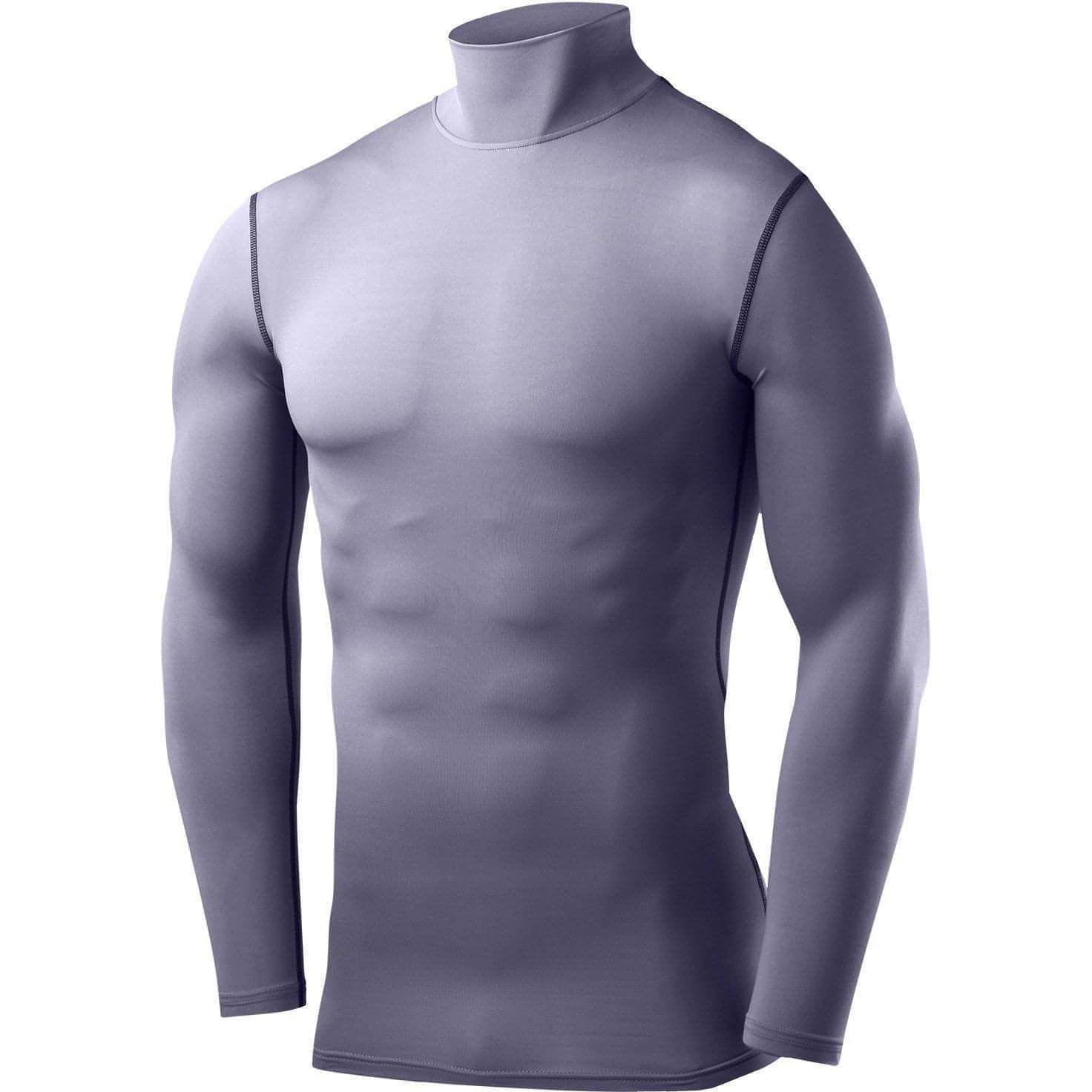thumbnail image 2 of Men's Compression Base Layer Top – Long Sleeve Crew Neck, Moisture-Wicking For Sports & Training (6 Colors) 2 of 6