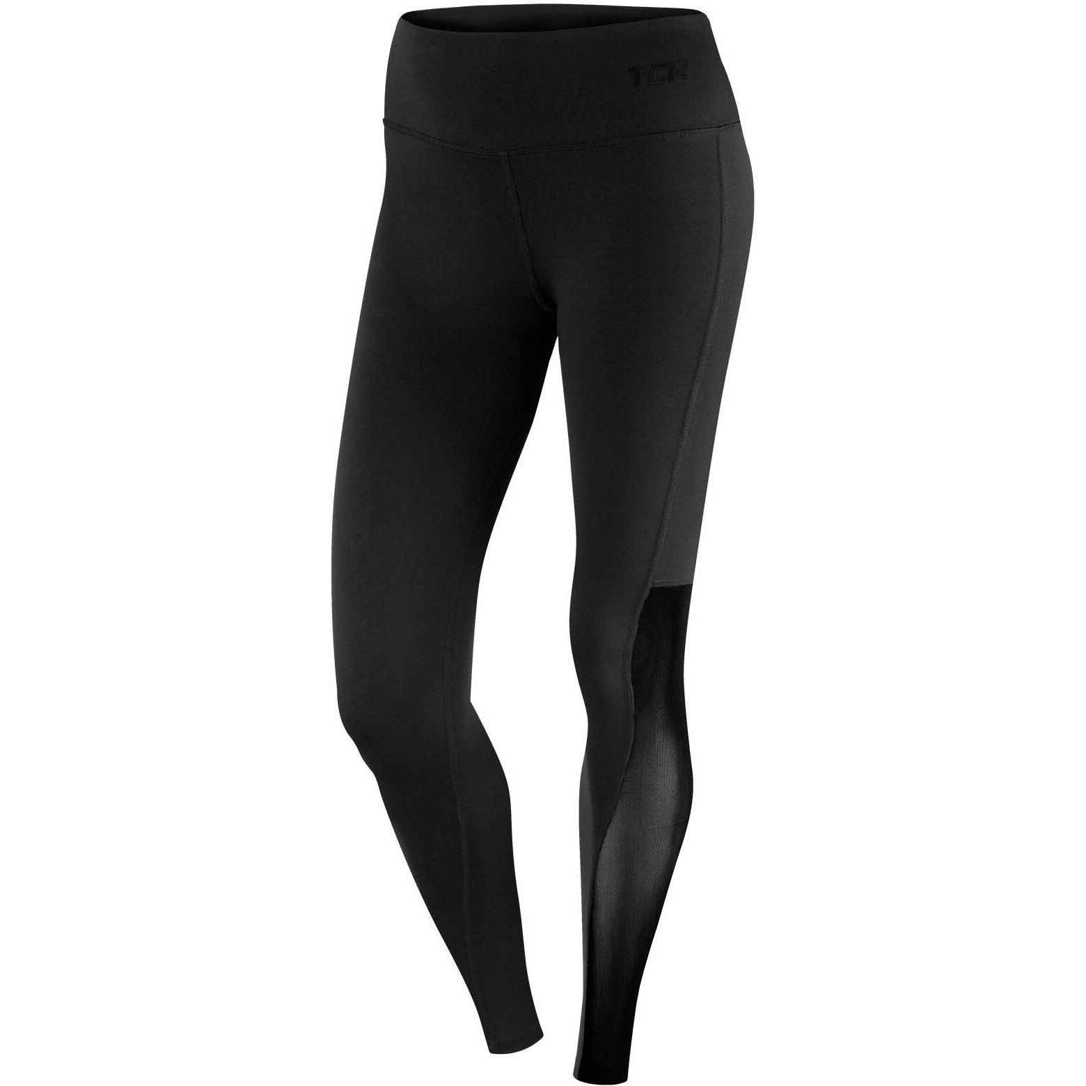 TCA Pro Performance MeshLuxe Womens Long Running Tights Black