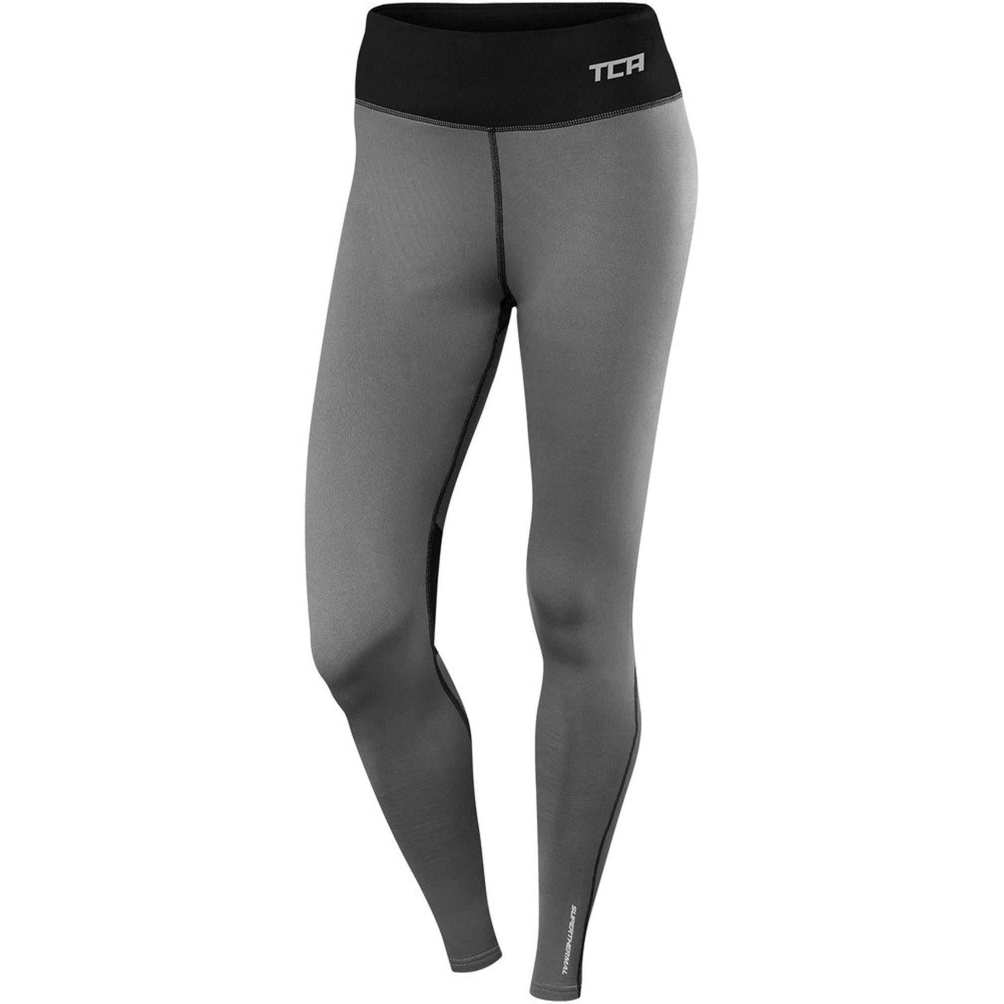 TCA SuperThermal Performance Womens Long Running Tights Grey Start