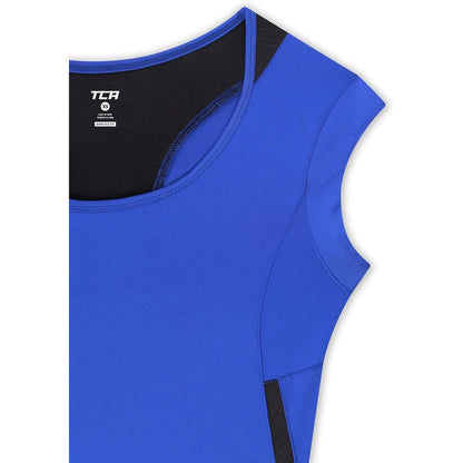 TCA Tech Lightweight Cap Short Sleeve Womens Running Top - Blue