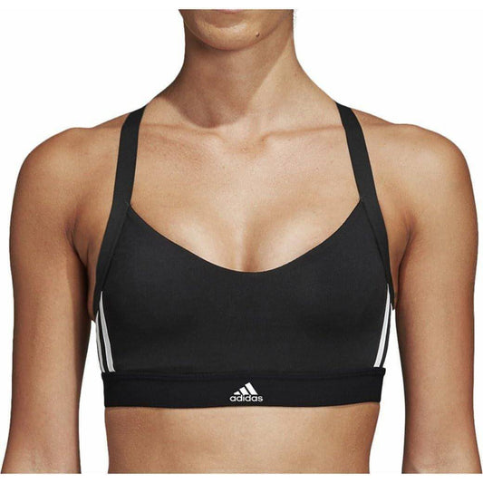 adidas All Me 3 Stripe Womens Sports Bra - Black - Start Fitness